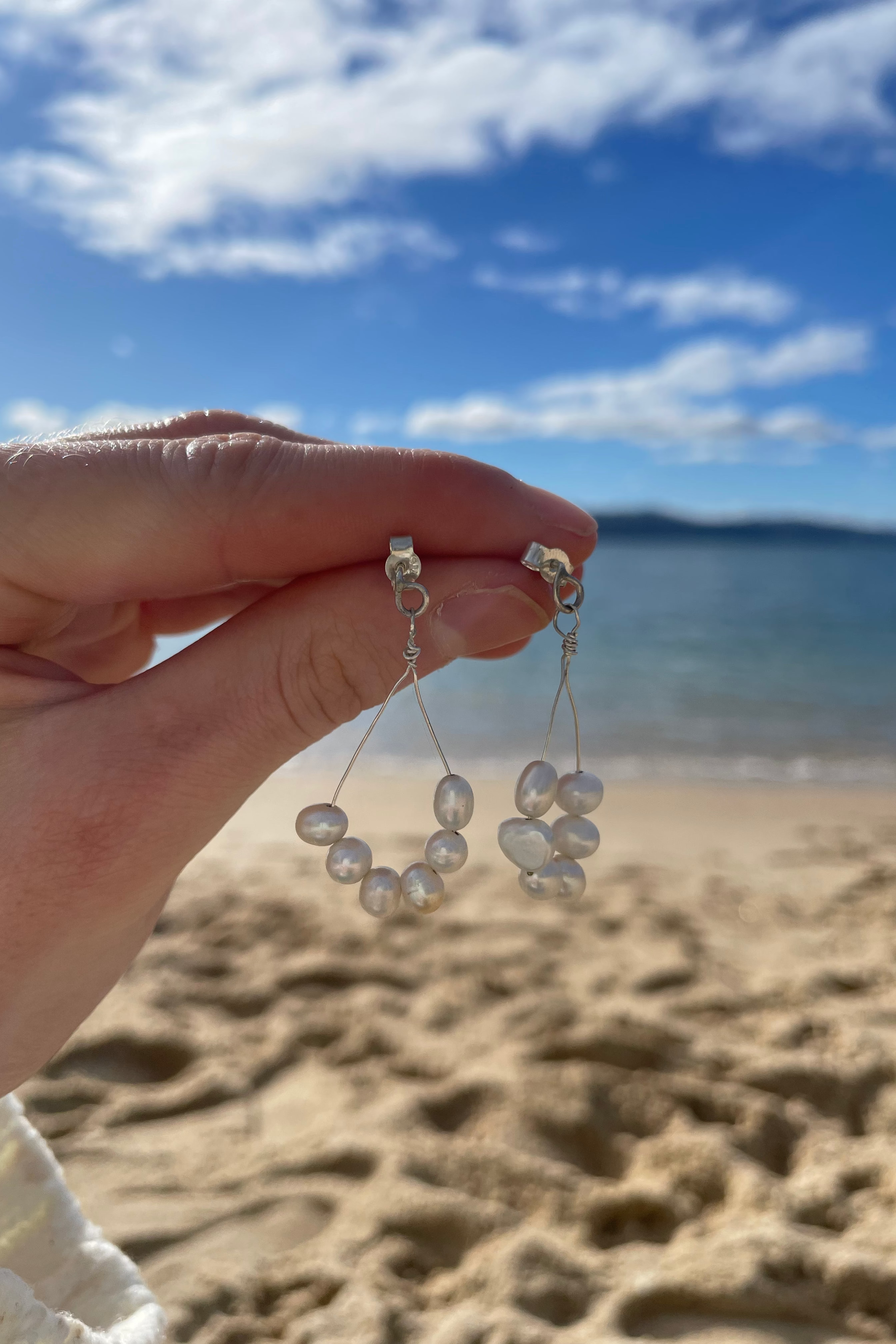 Whisper White Earrings